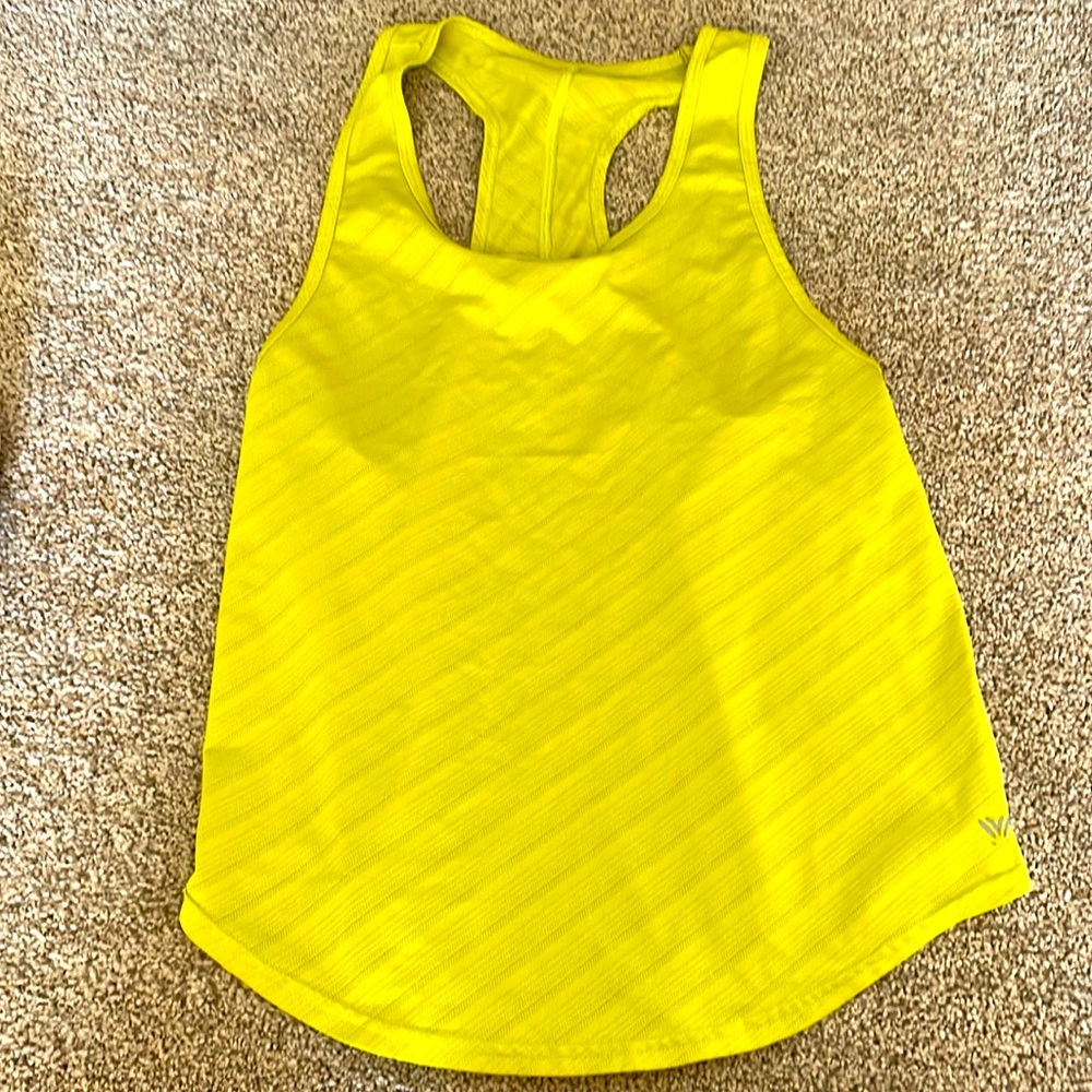 Neon green/yellow workout tank